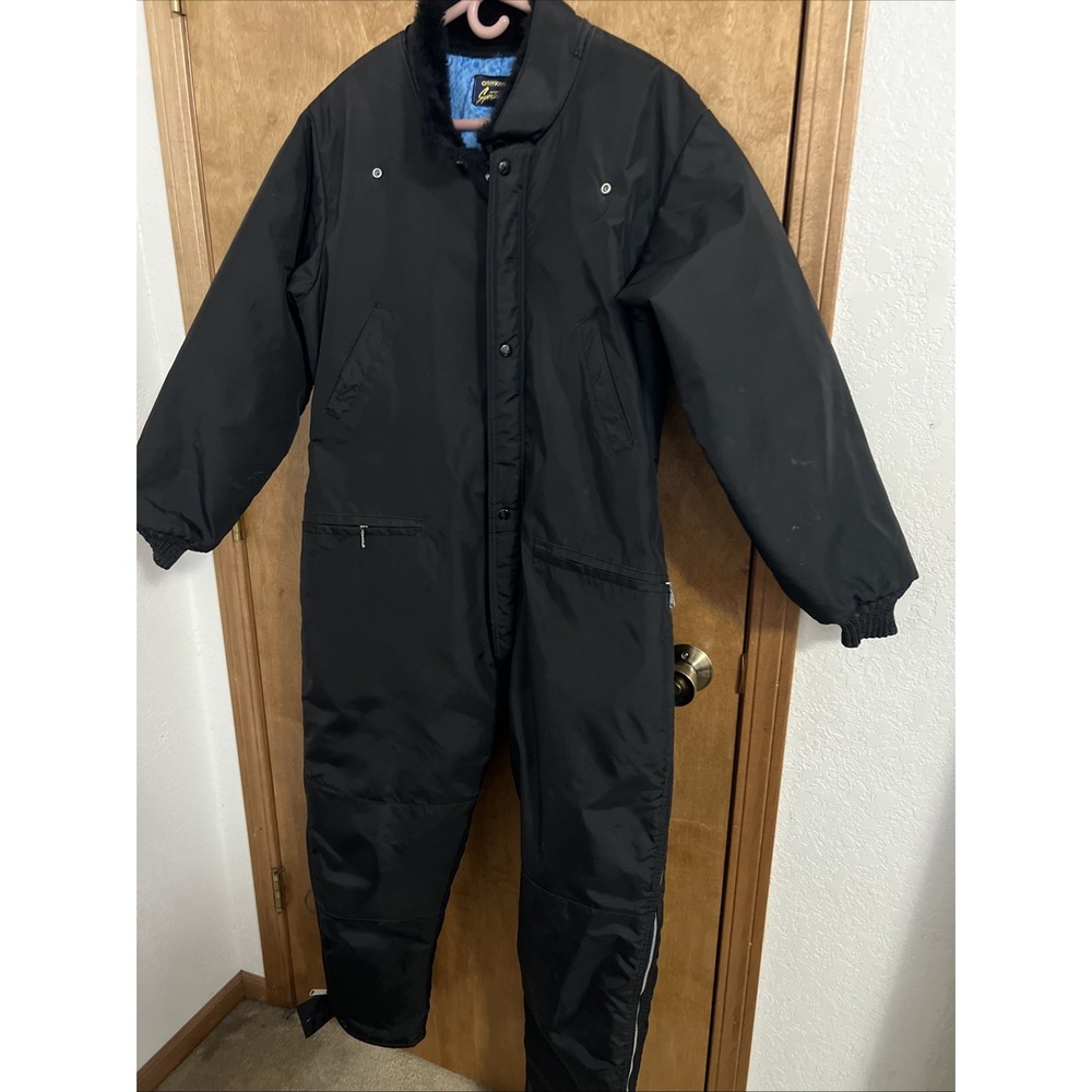 VTG OSHKOSH Sportswear Snow Snowmobile Ski Suit‎ Black Mens Medium M 28" Inseam